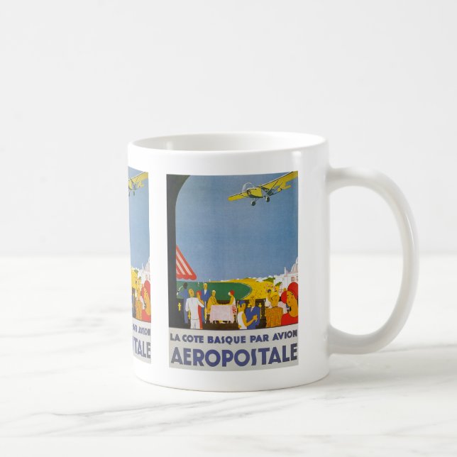 La Cote baskque Par Avion Kaffeetasse (Rechts)