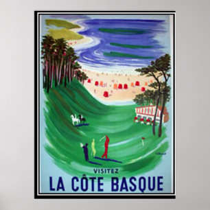 La côte basque poster vintage