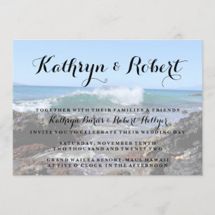 La côte d'Hawaii La Faire-part de mariage de Maken