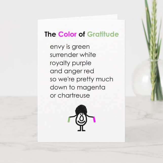 La couleur de la gratitude, un poème de Merci amus (Devant)