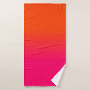 La couleur rose orange et au néon au néon d'ombr