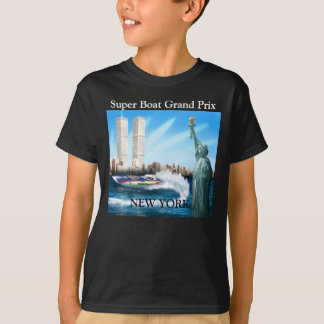 La course de New York badine le T-shirt de noir