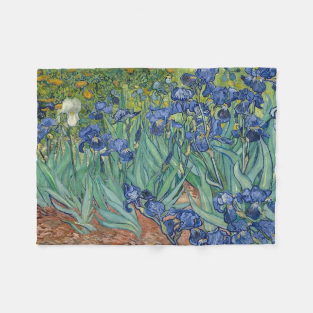 La couverture en polaire de Van Gogh's Irises (Devant (Horizontal))