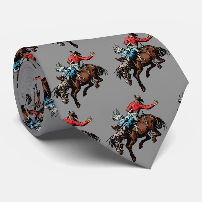 La cravate de rodéo de cowboy de Bronc des hommes (Roulé)