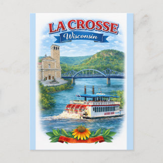 La Crosse, WI Landschaft Wisconsin Postkarte
