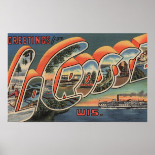 La Crosse, Wisconsin - Große Buchstabenszenen Poster