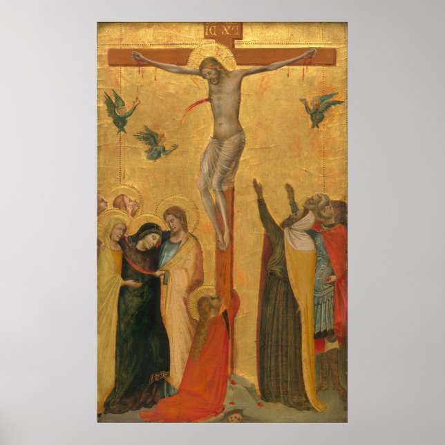 La Crucifixion - Bernardo Daddi Poster des Beaux-A (Devant)