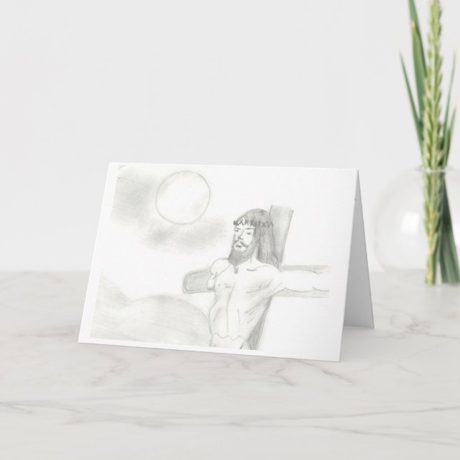 "La Crucifixion" une carte de Pâques (Devant)