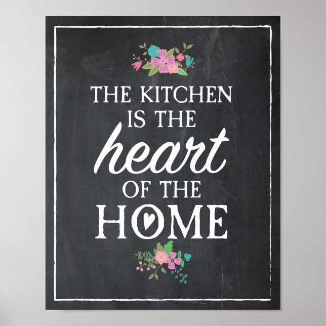 La cuisine est le coeur de la maison Poster (Devant)