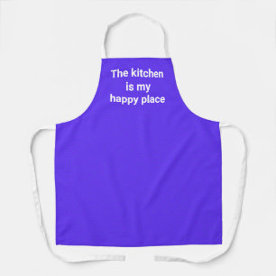 La cuisine est mon joyeux endroit violet tablier