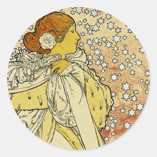 La Dame aux Camelias Runder Aufkleber (Vorderseite)