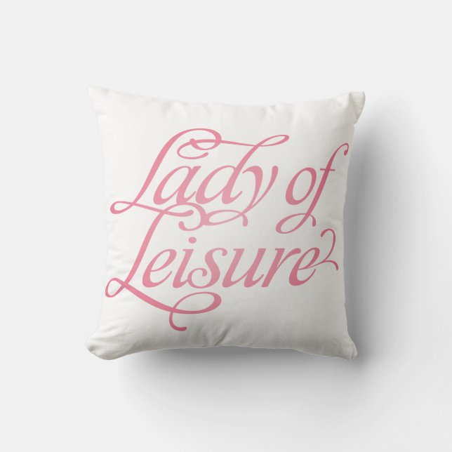 La Dame De Loisir 2 Coussin Réversible (Recto)