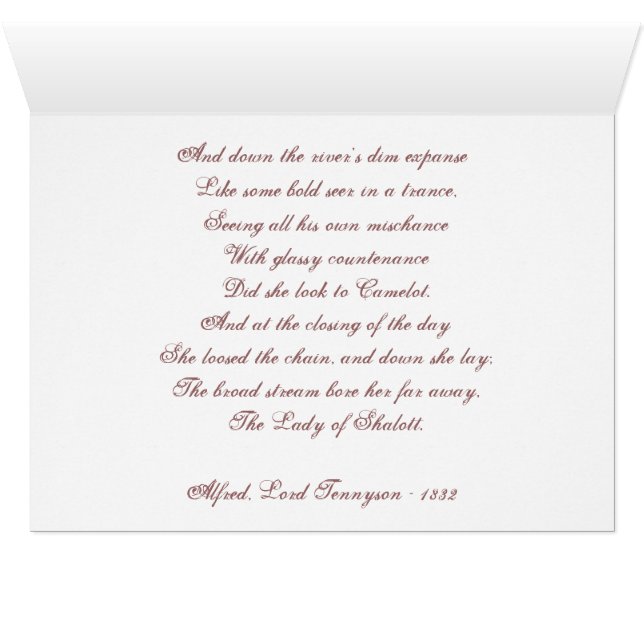 "La Dame de Shalott" par John W. Waterhouse (Intérieur Horizontal (Bas))