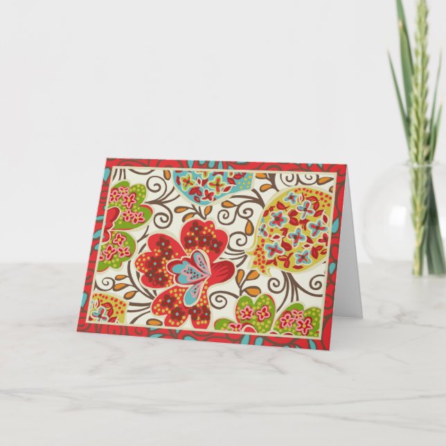 La Danse Rumba - Carte de voeux crème (Devant)