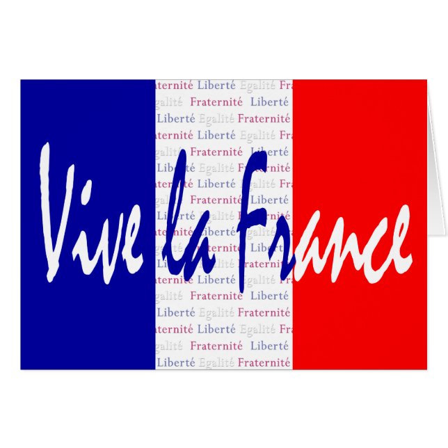 La de Vive France - Liberté, Égalité, Fraternité (Devant horizontal)