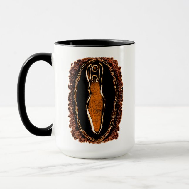 La déesse d'amour primitive Yoni Art Mug (Gauche)