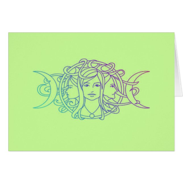 La déesse des trois lunes païennes de Wiccan (Devant horizontal)