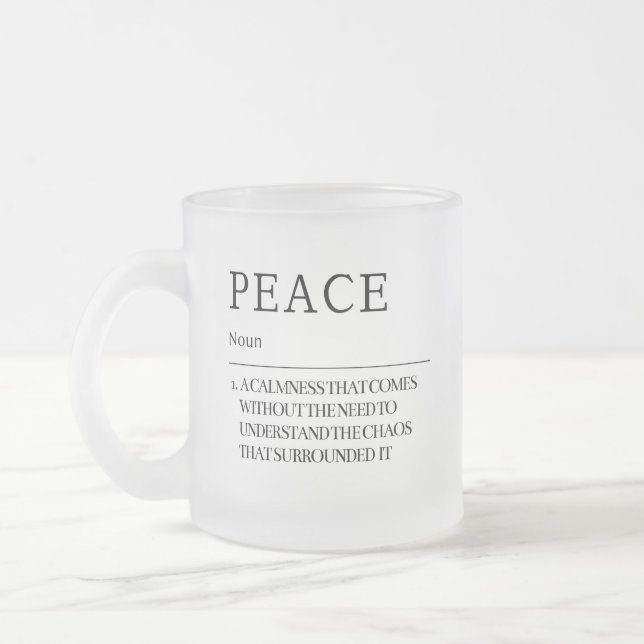 La définition de la Mug Frosted Peace (Gauche)