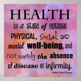 La définition de la santé Poster chiropratique