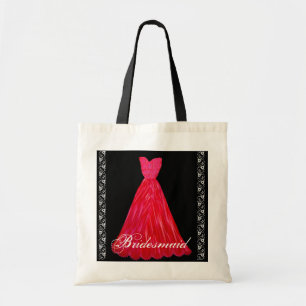 La demoiselle d'honneur ROUGE habille le sac