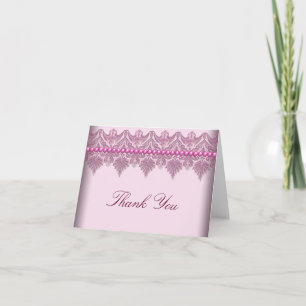 La dentelle rose perle les cartes roses de Merci