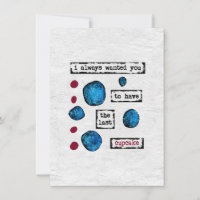 La Dernière carte de voeux Cupcake