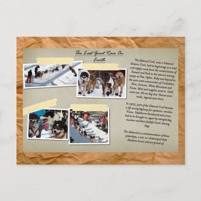 La Dernière Grande Course Sur Terre Carte Postale (Devant)