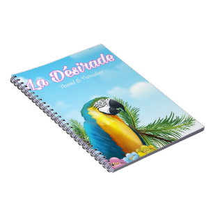 La Désirade Parrot Reiseplakat Notizblock