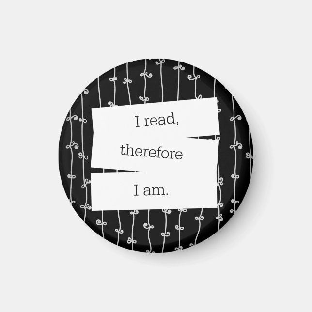 La devise du ver de livre frigo aimant (Devant)