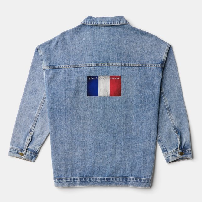 La devise nationale de France Denim Jacket (Verso)