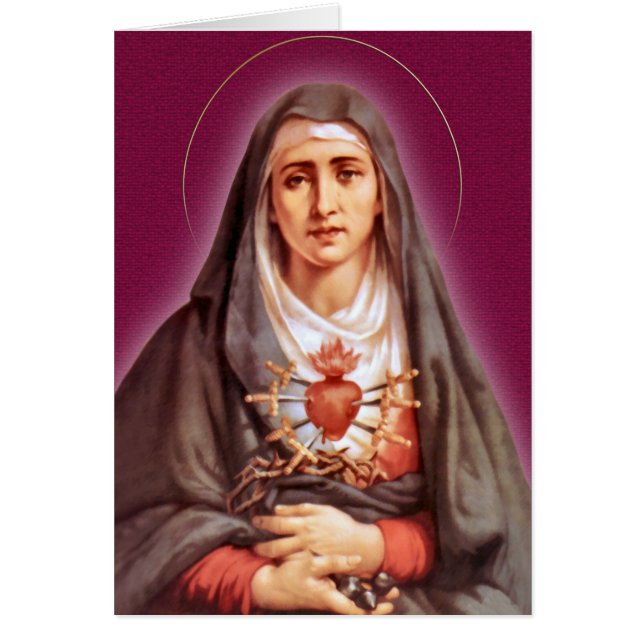 La dévotion de sept peines Vierge Marie béni (Devant)