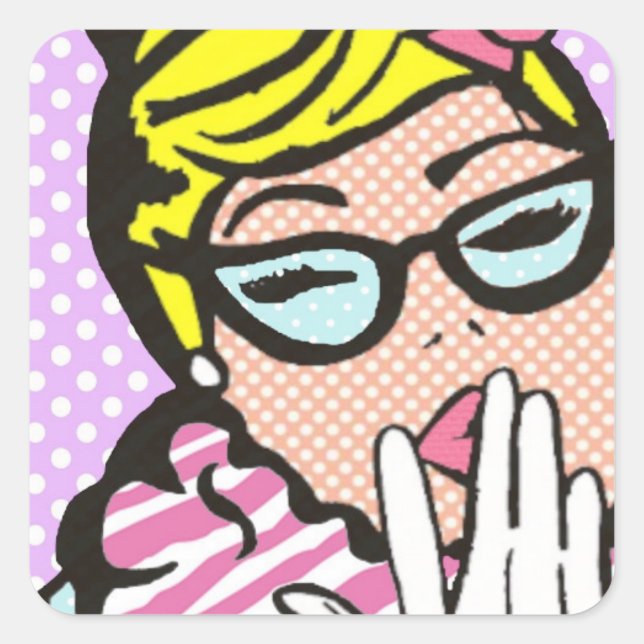 La-Di-Da Lady Pop Art Stickers (Vorderseite)