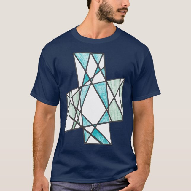 La diagonale croise le T-shirt de motif (Devant)