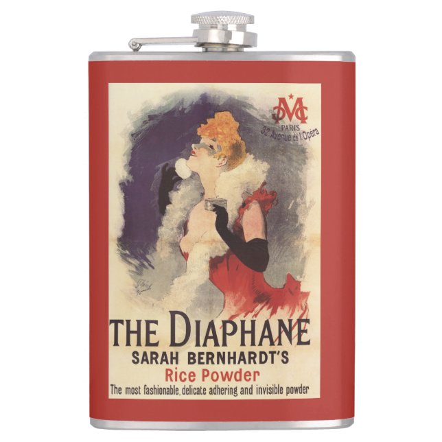 La Diaphane Frau, die Gesichtpromo-Plakat Flachmann (Vorderseite)