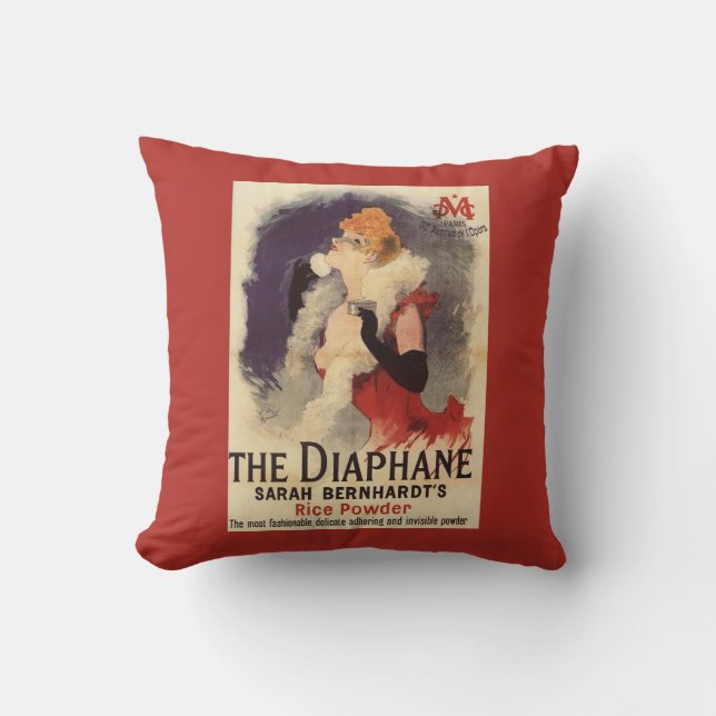 La Diaphane Frau, die Gesichtpromo-Plakat Kissen (Vorderseite)
