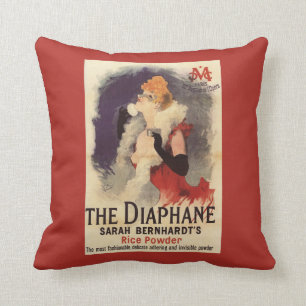 La Diaphane Frau, die Gesichtpromo-Plakat Kissen
