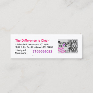 La différence est les cartes de visite clairs