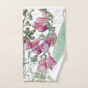 La digitale botanique fleurit des serviettes de