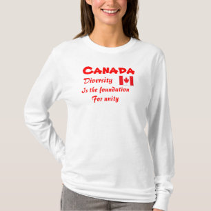 La diversité des t-shirts du Canada est le fondem