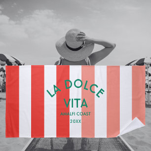 La Dolce Vita Amalfi Küste Cabana Streifen Strandtuch