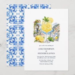 La Dolce Vita Amalfi-Küste Spritz Hochzeit Einladung