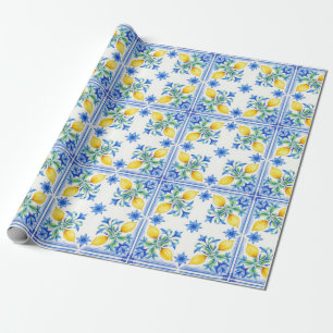 La Dolce Vita Amalfi-Küste Zitronenfliesen Hochzei Geschenkpapier
