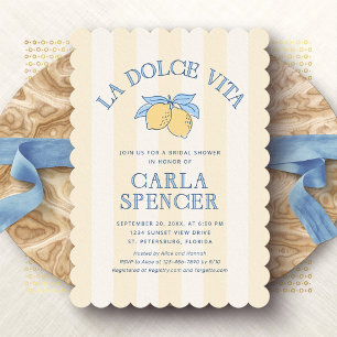 La Dolce Vita Amalfi Zitronen-Junggesellinnenabsch Einladung