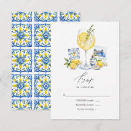La Dolce Vita Amalfiküste Limoncello Hochzeit RSVP Karte