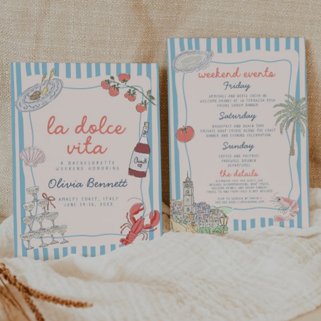 La Dolce Vita Bachelorette Party Invitation (Créateur téléchargé)