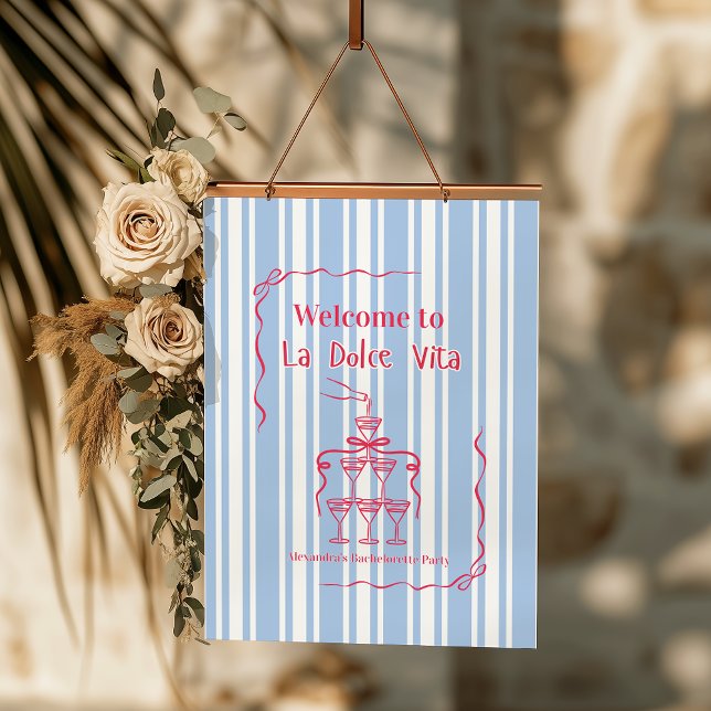 La Dolce Vita Bachelorette Wandteppich Mit Holzrahmen (Von Creator hochgeladen)