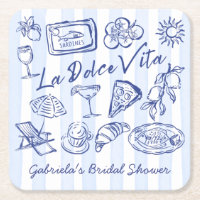 La dolce vita blaue italienische Hochzeitsdusche G