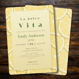 La Dolce Vita Brautparty | Amalfi-Zitrone Italieni Einladung