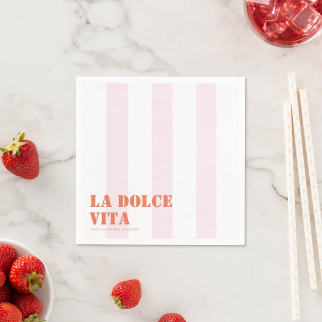 La dolce vita Brautparty Serviette (Beispiel)