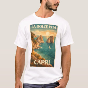 La Dolce Vita Capri Reisen im Stil der Vergangenhe T-Shirt